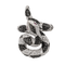 Bague 53 Bague serpent en or blanc 18 carats pavée de diamants 58 Facettes 2529124CN