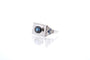 Bague 57 Bague en platine avec saphirs et diamants 58 Facettes 25374