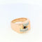 Bague 56 Bague Tank en or rose 18 carats et diamants 58 Facettes 25376