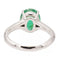 Bague 53 Bague en or blanc 18 carats avec émeraude ovale et diamants 58 Facettes 2543095CN