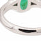 Bague 53 Bague en or blanc 18 carats avec émeraude ovale et diamants 58 Facettes 2543095CN