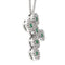 Collier Collier - Pendentif croix en or blanc 18 ct, diamants et émeraudes 58 Facettes 25439