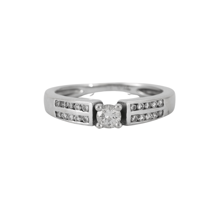 Bague 50 Bague Diamants Or Blanc 58 Facettes DV0337-1