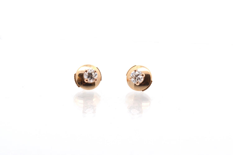 Boucles d'oreilles Boucles d’oreilles puces en or jaune 18k et diamants 58 Facettes 25501b