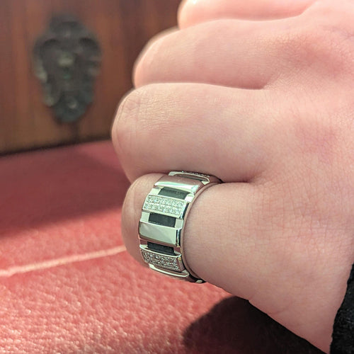 Bague 54 Chaumet Class One - Bague en or blanc 18 carats et diamants 58 Facettes 25538