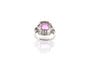 Bague 52 Bague en platine avec saphir rose et diamants 58 Facettes 25552 25293