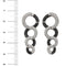 Boucles d'oreilles Boucles d’oreilles pendantes créoles en or blanc 18 ct et diamants 58 Facettes 25641