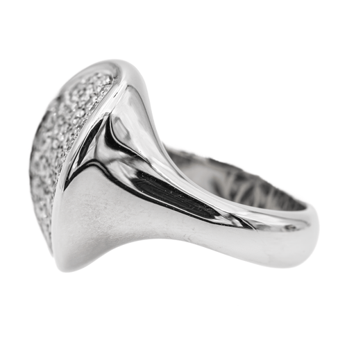 Bague 54 Bague en or blanc 18 carats pavée de diamants 58 Facettes 2564878CN