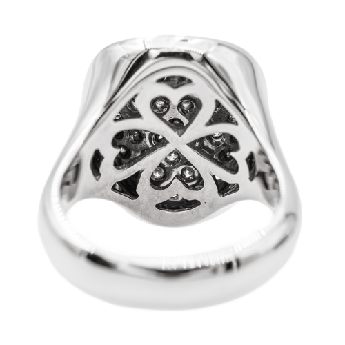 Bague 54 Bague en or blanc 18 carats pavée de diamants 58 Facettes 2564878CN