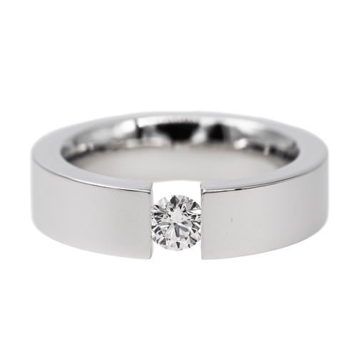 Bague 54 Bague en or blanc 18 carats sertie d’un diamant 58 Facettes 2569095CN