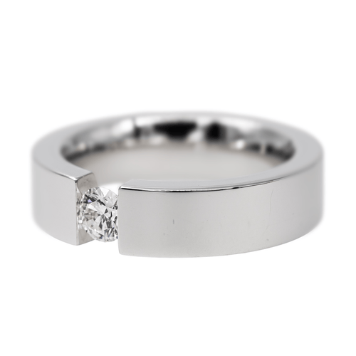 Bague 54 Bague en or blanc 18 carats sertie d’un diamant 58 Facettes 2569095CN
