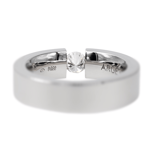 Bague 54 Bague en or blanc 18 carats sertie d’un diamant 58 Facettes 2569095CN