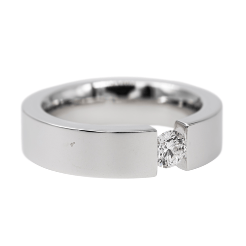 Bague 54 Bague en or blanc 18 carats sertie d’un diamant 58 Facettes 2569095CN