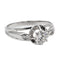Bague 54 Bague rétro en or blanc 18 carats et platine avec diamants 58 Facettes 2569096CN