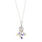 Collier Collier - Pendentif en or blanc 18 ct avec diamants et pierres fines 58 Facettes 25768