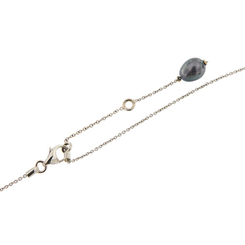 Collier Collier - Perles et quartz citrine en or blanc 18 ct 58 Facettes 25940