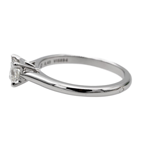 Bague 51 Cartier - Bague solitaire en platine 950 et diamant taille princesse 58 Facettes 2595386CN