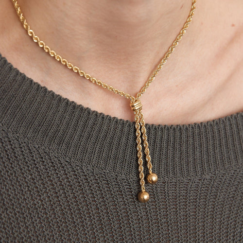 Collier Collier cravate en or jaune 58 Facettes 2942