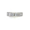 Bague 56 Bague demi-éternité en platine avec diamants baguette 58 Facettes