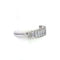 Bague 56 Bague demi-éternité en platine avec diamants baguette 58 Facettes