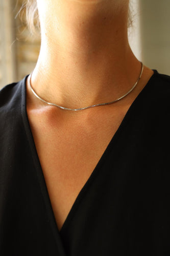 Collier Collier maille vénitienne en or blanc 18 carats 58 Facettes 2605601CN