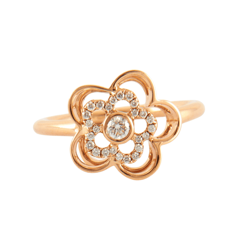 Bague 55 Bague Fleur Diamants 58 Facettes DV0014-3