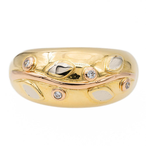 Bague 58 Bague jonc en or jaune 18 carats avec 4 diamants 58 Facettes 2621601CN