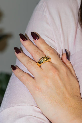 Bague 58 Bague jonc en or jaune 18 carats avec 4 diamants 58 Facettes 2621601CN