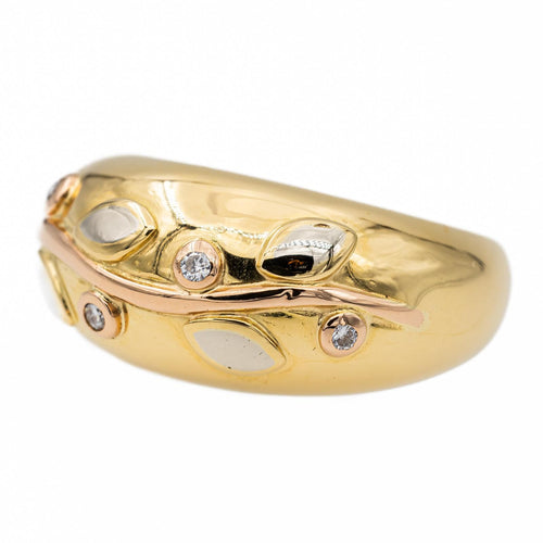 Bague 58 Bague jonc en or jaune 18 carats avec 4 diamants 58 Facettes 2621601CN