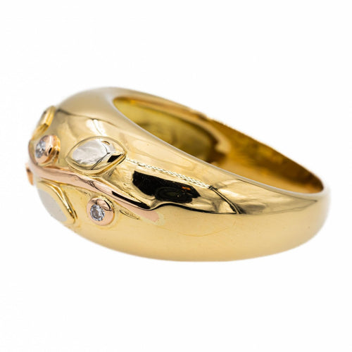 Bague 58 Bague jonc en or jaune 18 carats avec 4 diamants 58 Facettes 2621601CN