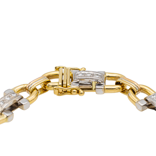 Bracelet Bracelet en or jaune et or blanc 18 carats serti de diamants 58 Facettes 2624864CN