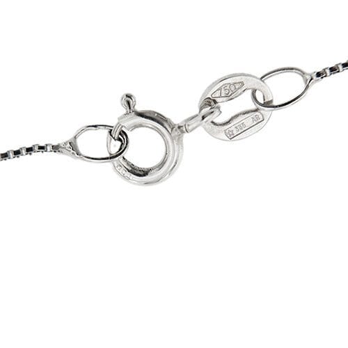 Collier Collier - Point lumineux en or blanc 18 ct avec diamant 0,10 ct 58 Facettes 26260