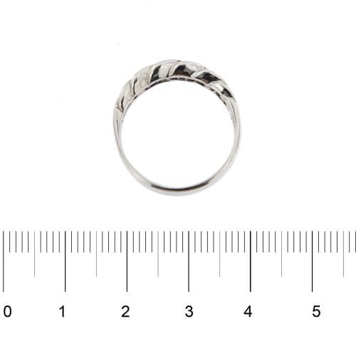 Bague 57 Donna Oro - Bague rivière en or blanc 18 kt et diamants 58 Facettes 26266