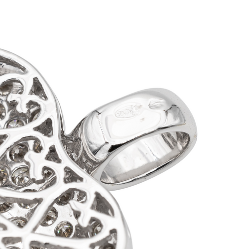 Pendentif Pendentif cœur en or blanc 18 carats et diamants 58 Facettes 2635144CN