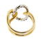 Bague 57 Double bague en or jaune et or blanc 18 ct avec diamants 58 Facettes 26410