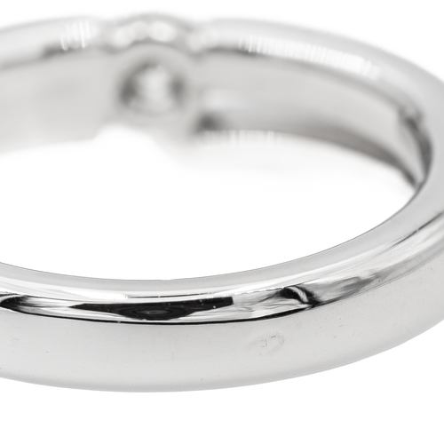 Bague 56 Bague solitaire asymétrique en or blanc 18 carats avec diamant 58 Facettes 2642318CN