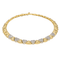 Collier Collier ras-de-cou motifs cœurs en or jaune et blanc avec diamants 58 Facettes 2643302CN