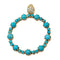 Pendentif Pendentif en or jaune 18 carats à turquoises et diamants 58 Facettes 2647007CN