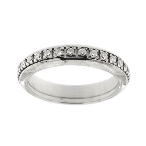 Bague 53 Donna Oro Infinity - Bague Eternelle tournante en or blanc 18 ct diamants 0,60 ct 58 Facettes 26509