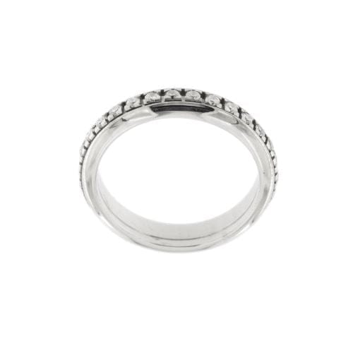 Bague 53 Donna Oro Infinity - Bague Eternelle tournante en or blanc 18 ct diamants 0,60 ct 58 Facettes 26509