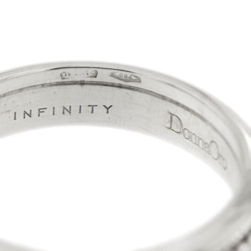 Bague 53 Donna Oro Infinity - Bague Eternelle tournante en or blanc 18 ct diamants 0,60 ct 58 Facettes 26509