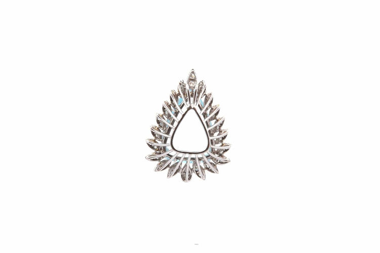Pendentif Pendentif vintage en platine avec aigue-marine et diamants 58 Facettes 26538