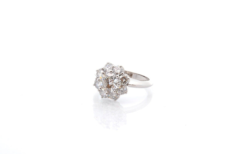 Bague 53 Bague marguerite en platine avec diamants 1 ct G/SI1 58 Facettes 26583-26658