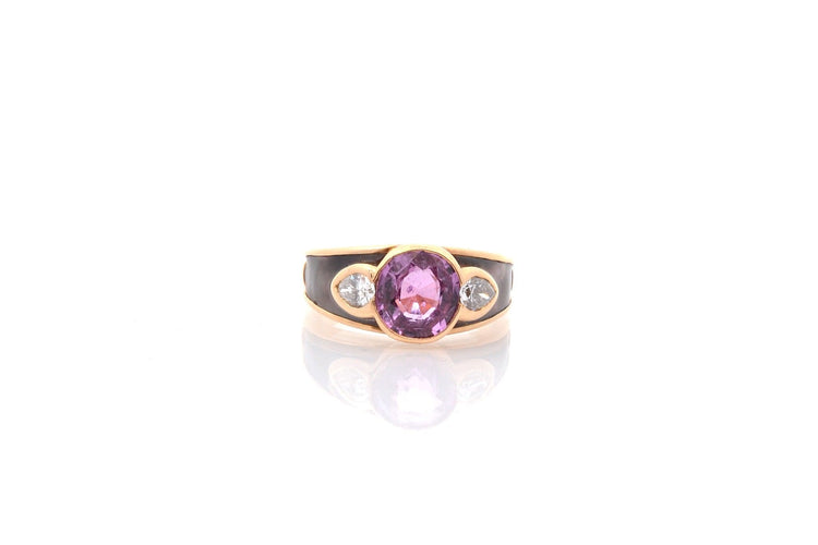 Bague 50 Mauboussin - Bague en or jaune 18k, saphir rose et diamants 58 Facettes 26623a-26643
