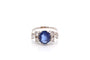 Bague 51.5 Bague saphir 2,04 ct et diamants en or blanc 18k 58 Facettes 26648-27094