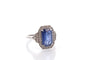 Bague 53 Bague vintage en platine au saphir de Ceylan et diamants 58 Facettes 26681-27327