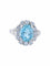 Bague 53 Bague Marguerite Aigue-marine & Diamants 58 Facettes DV0032-20