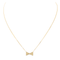 Collier Collier pendentif nœud en or jaune et or blanc 18 carats, diamants 58 Facettes 2673750CN