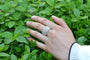 Bague 55 Bague en or blanc 18k sertie de diamants 58 Facettes 26760dv
