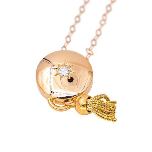 Collier Collier pendentif - Or rose 18 carats et diamant taille brillant 58 Facettes 2680450CN